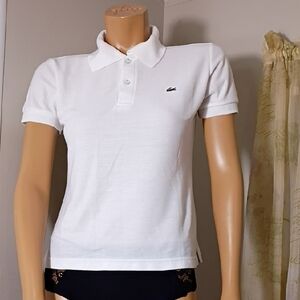 Lacoste Women's White Button Down Shirt